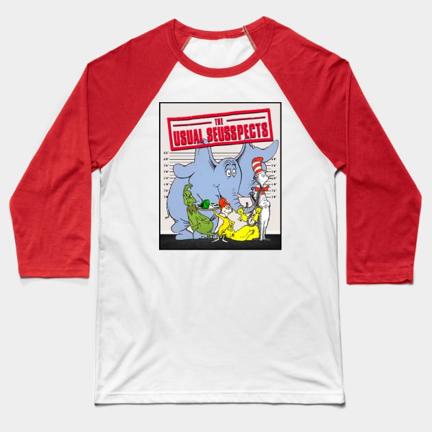 The Usual Seusspects Baseball T-Shirt by kapowtalk@gmail.com